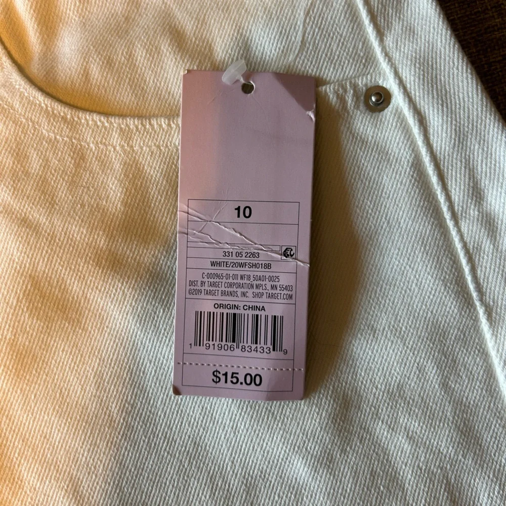 Wild Fable White Denim High-Waisted Shorts - Picture 6 of 8